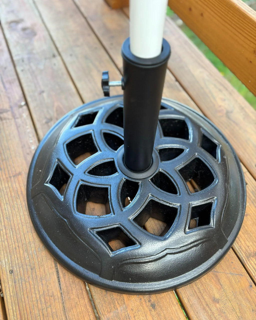 Pied de parasol rond noir 23 kg
