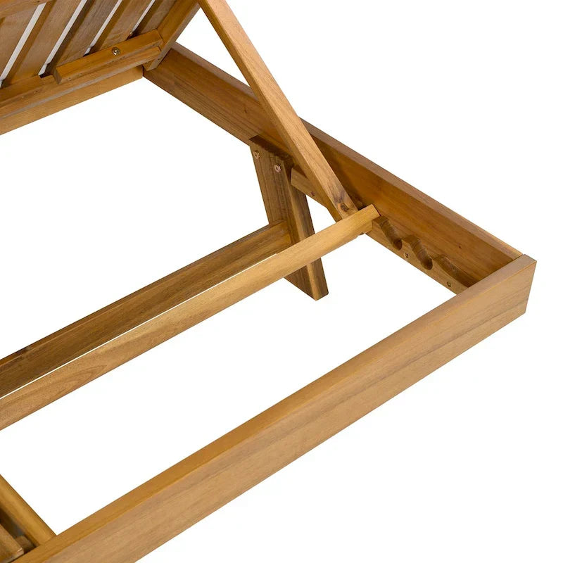 Christopher Knight Home - Ensemble de 2 chaises longues d'extérieur en bois d'acacia Michael