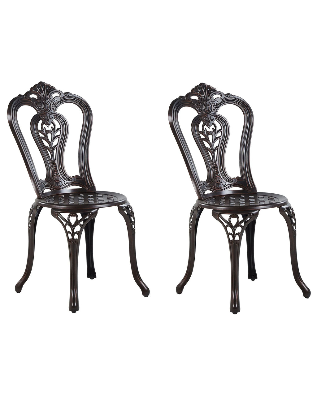 Set di 2 sedie da giardino BOVINO Metallo Marrone scuro