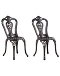 Set di 2 sedie da giardino BOVINO Metallo Marrone scuro