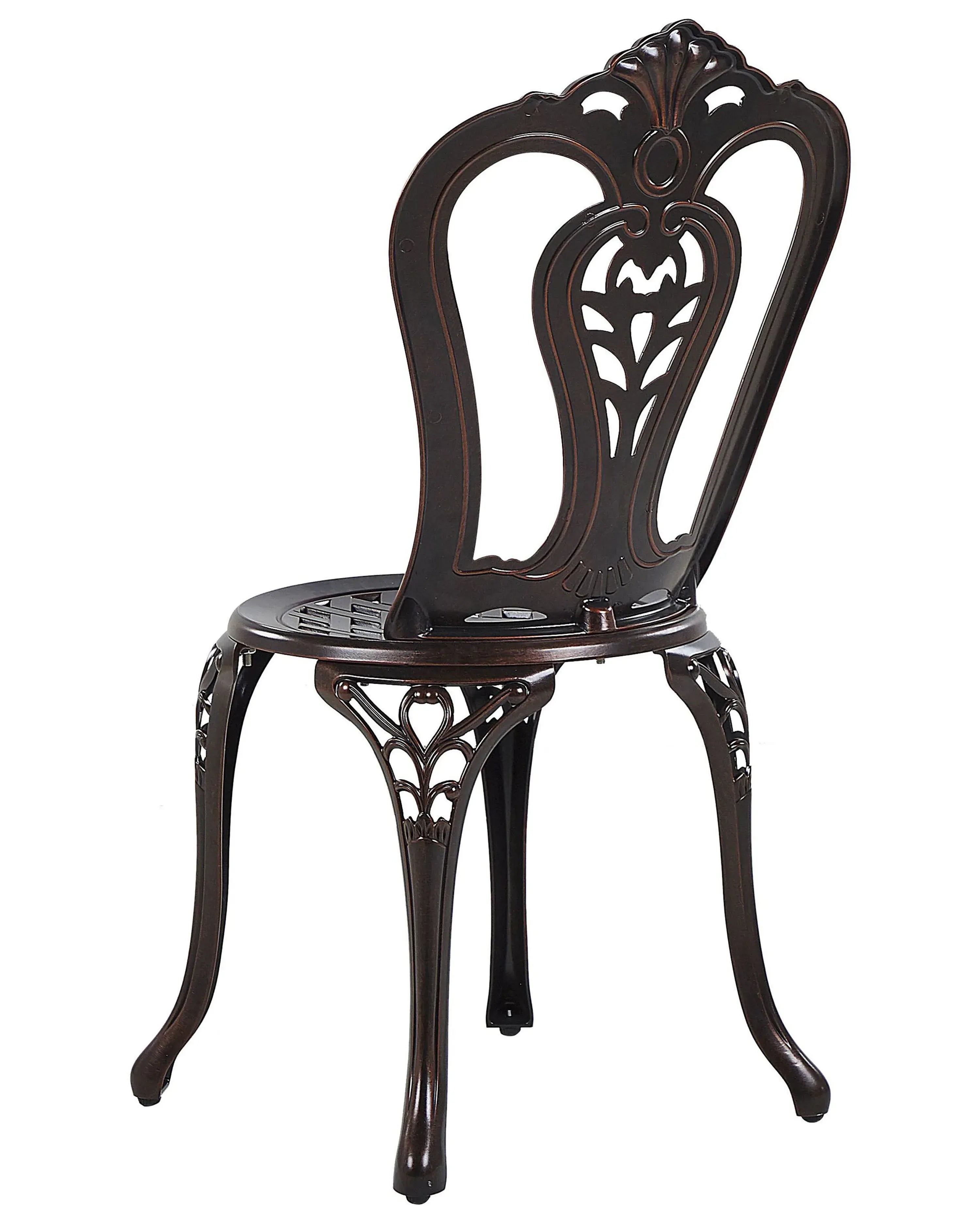 Lot de 2 chaises de jardin Métal Marron foncé