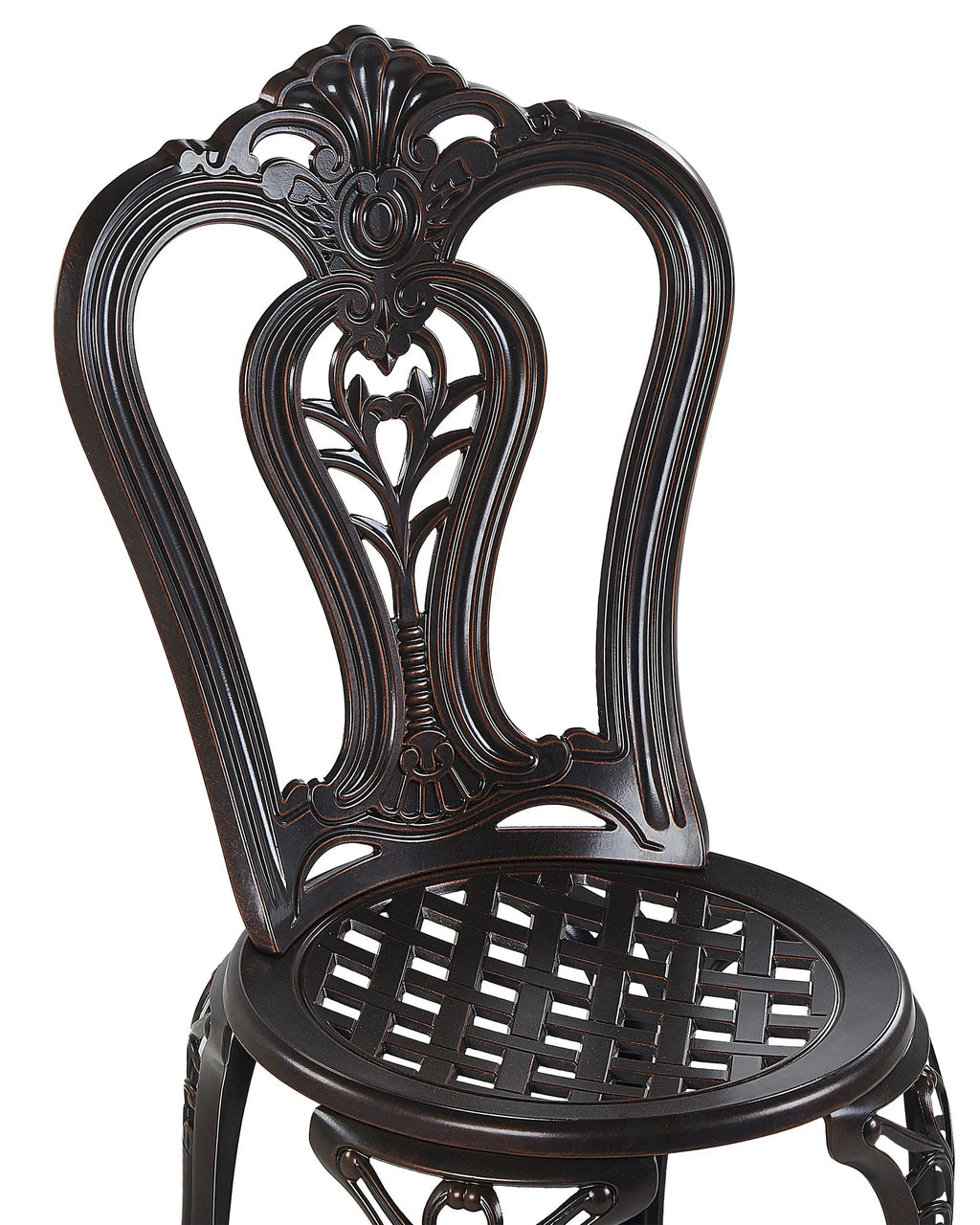 Lot de 2 chaises de jardin Métal Marron foncé