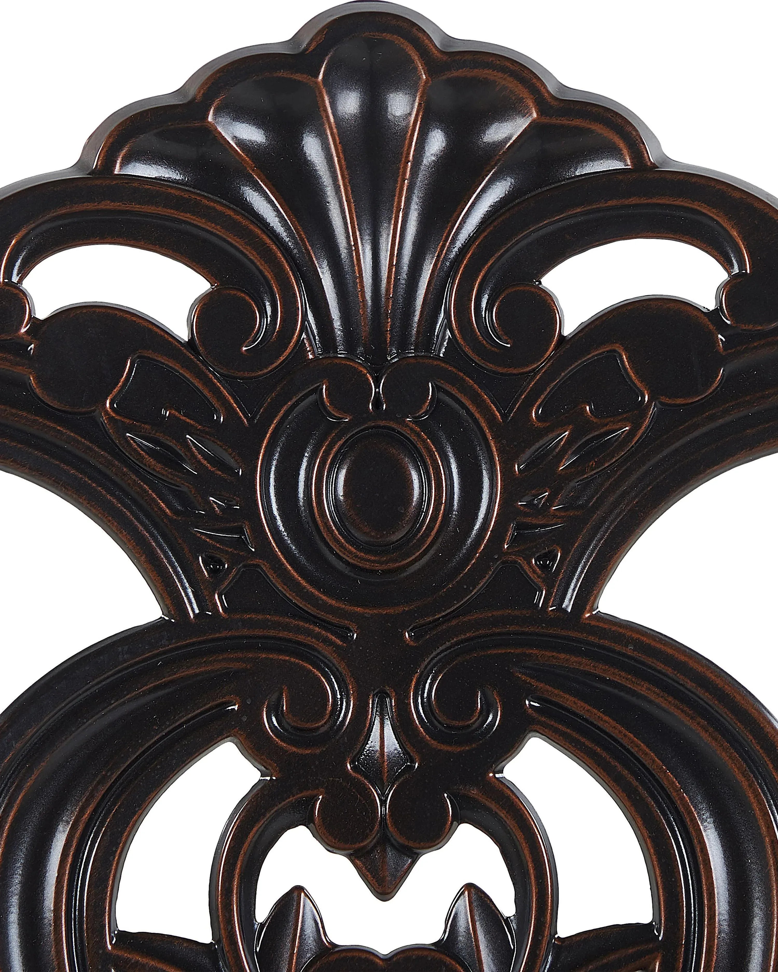 Lot de 2 chaises de jardin Métal Marron foncé