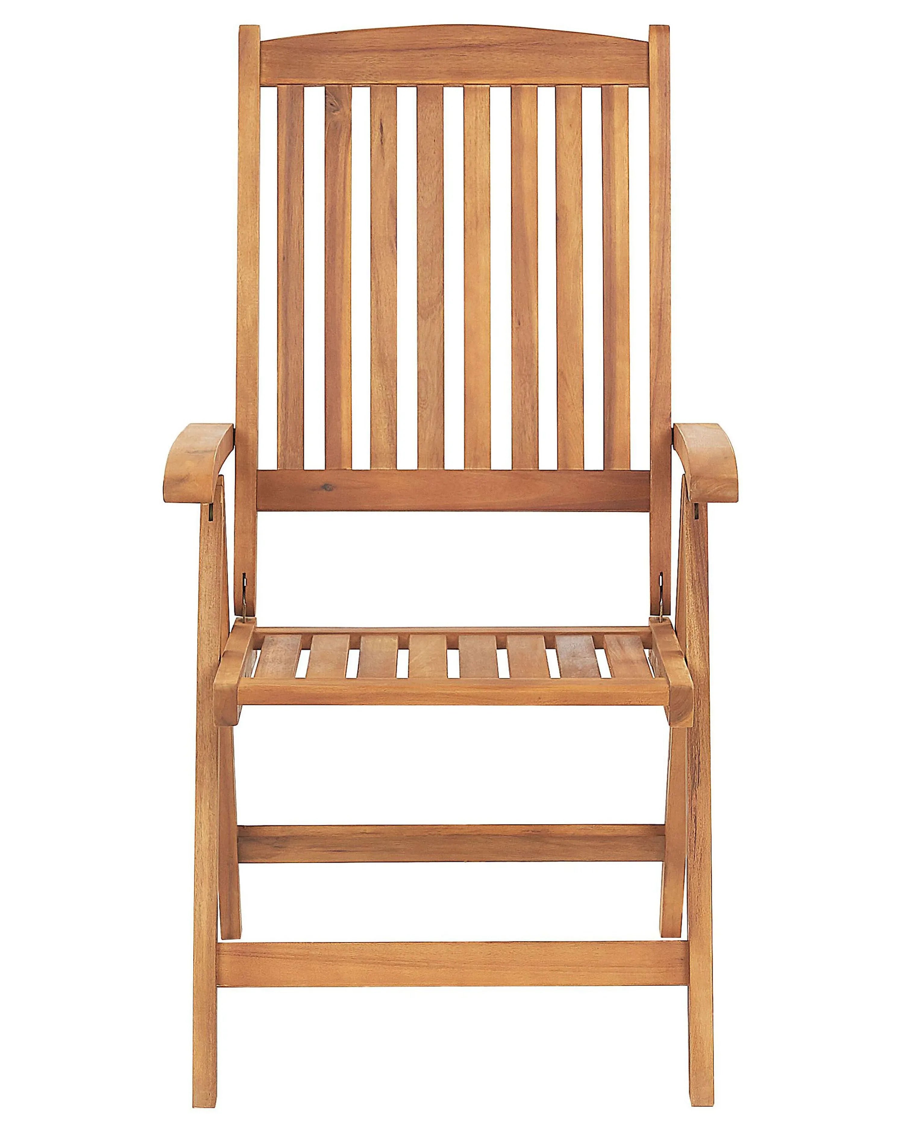 Lot de 2 chaises de jardin Bois d'acacia Marron clair