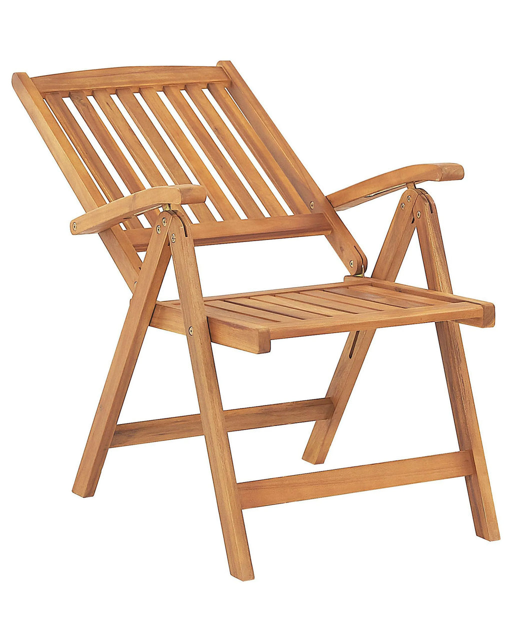 Lot de 2 chaises de jardin Bois d'acacia Marron clair
