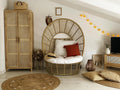 Fauteuil de jardin en rotin beige
