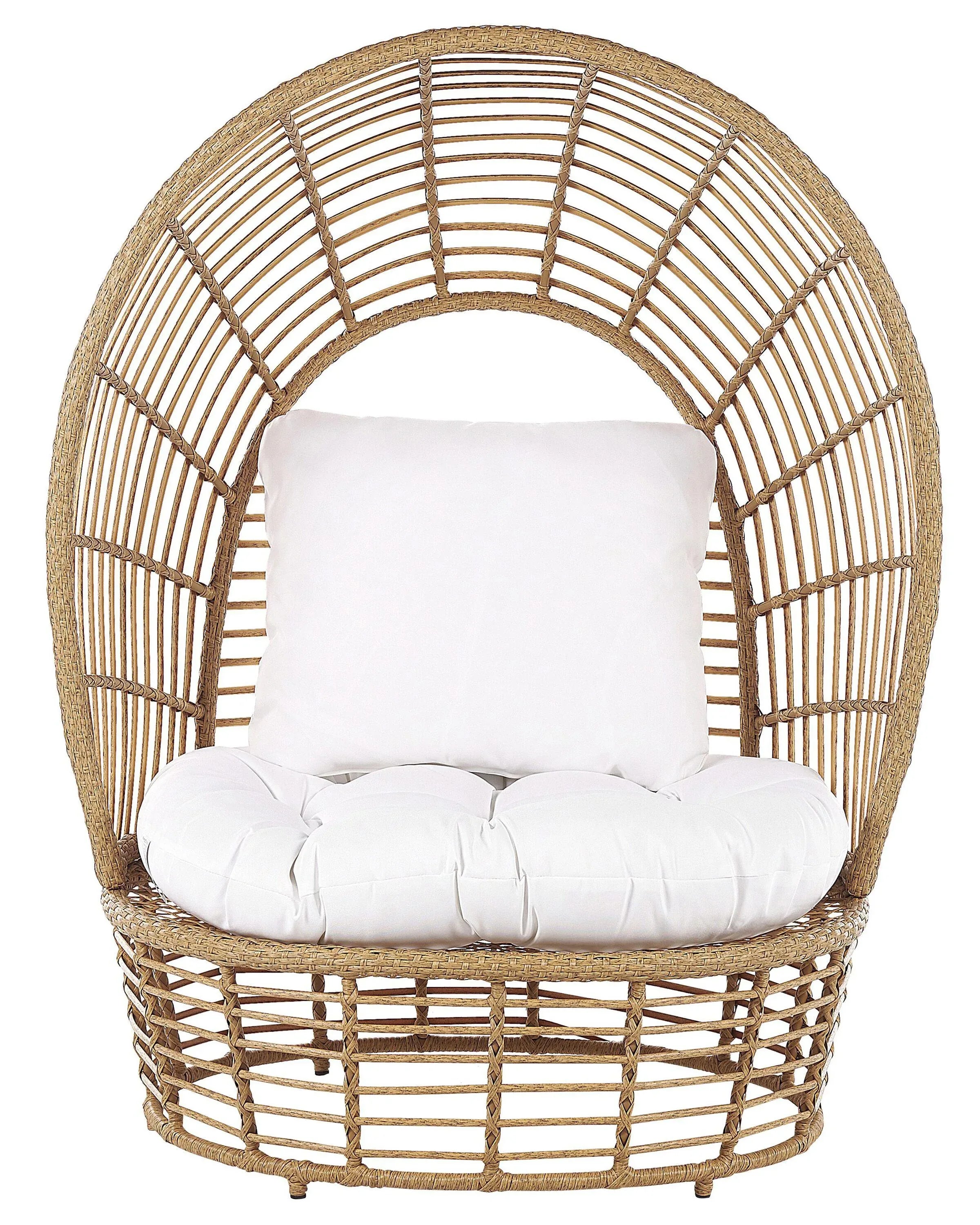 Fauteuil de jardin en rotin beige