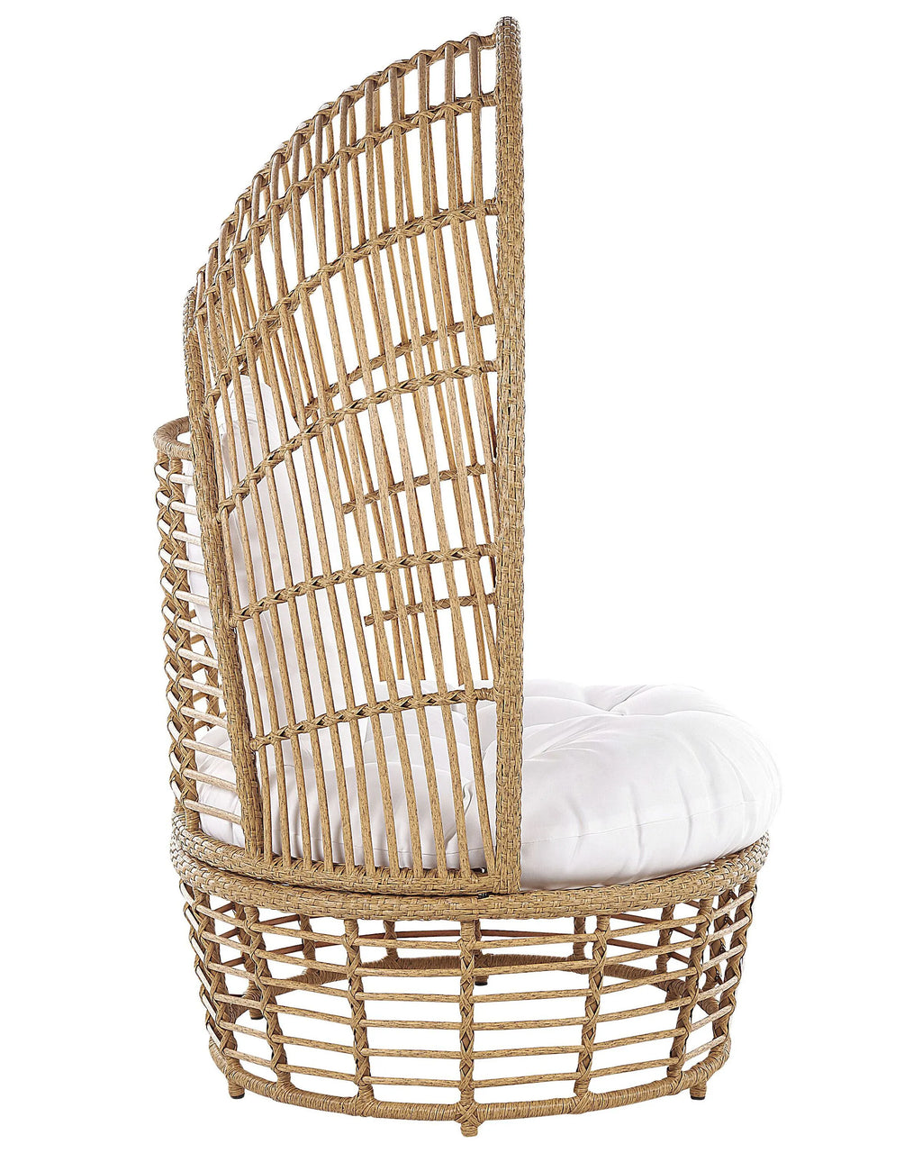 Fauteuil de jardin en rotin beige