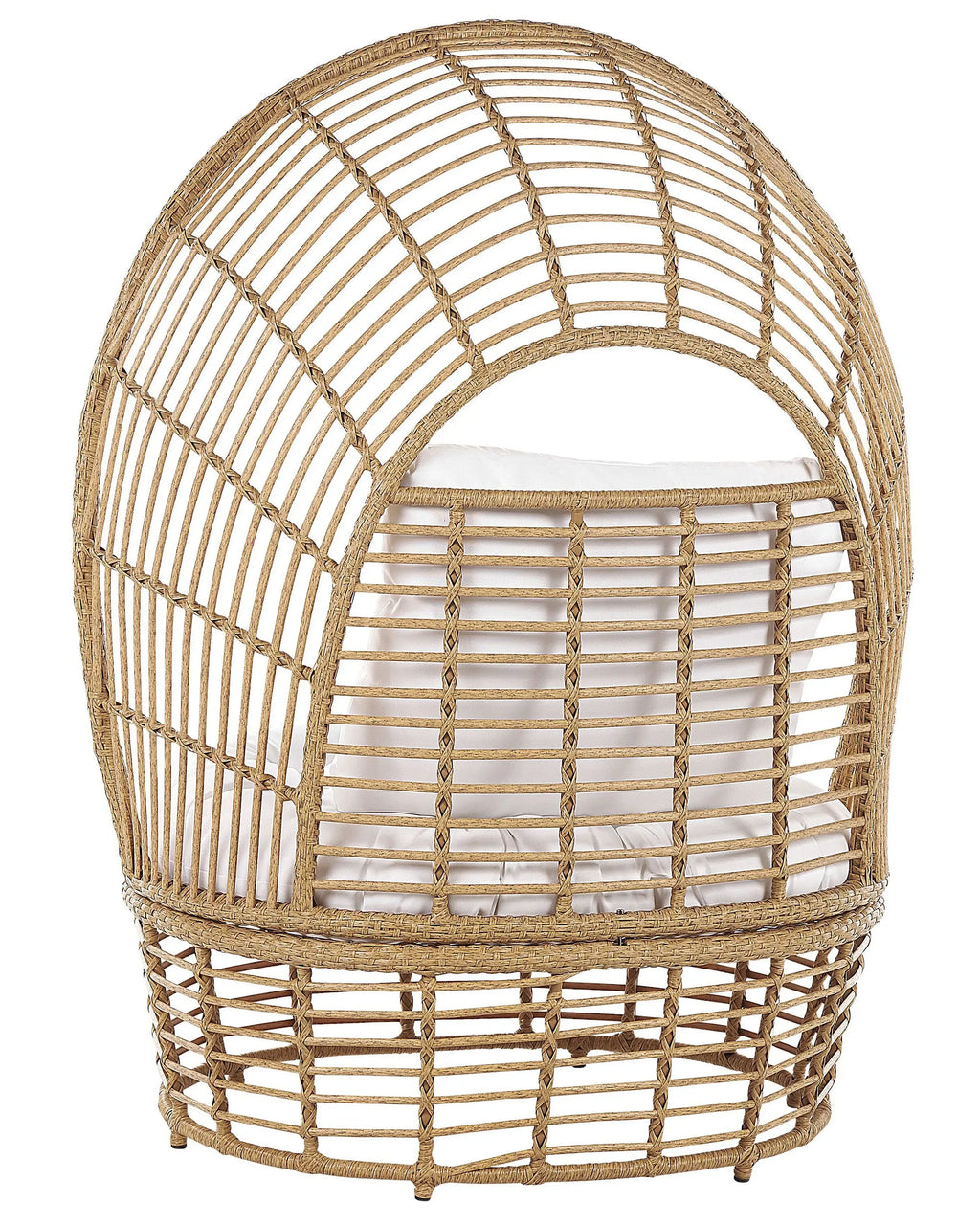 Fauteuil de jardin en rotin beige