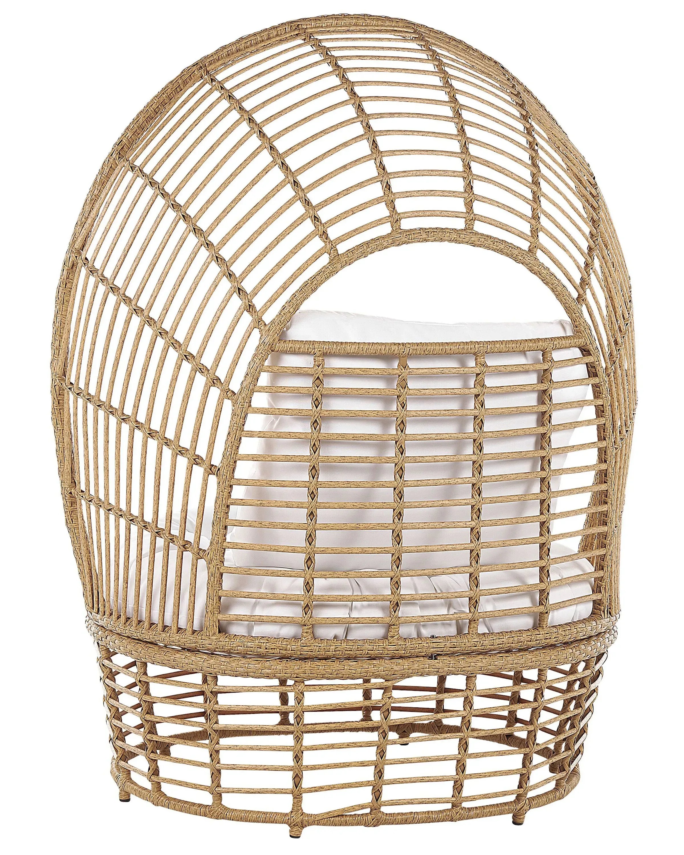 Fauteuil de jardin en rotin beige