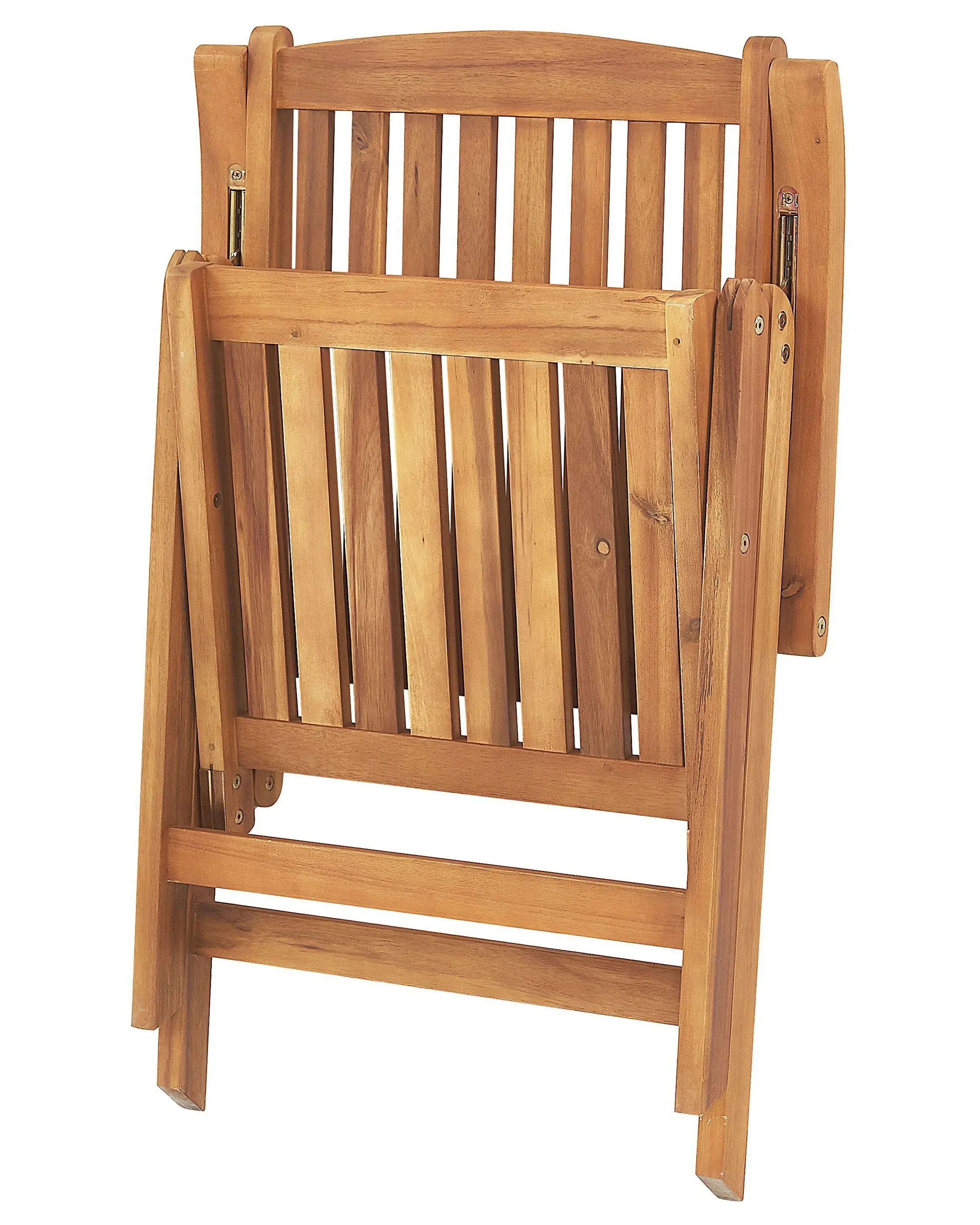 Lot de 6 chaises de jardin Bois d'acacia Marron clair