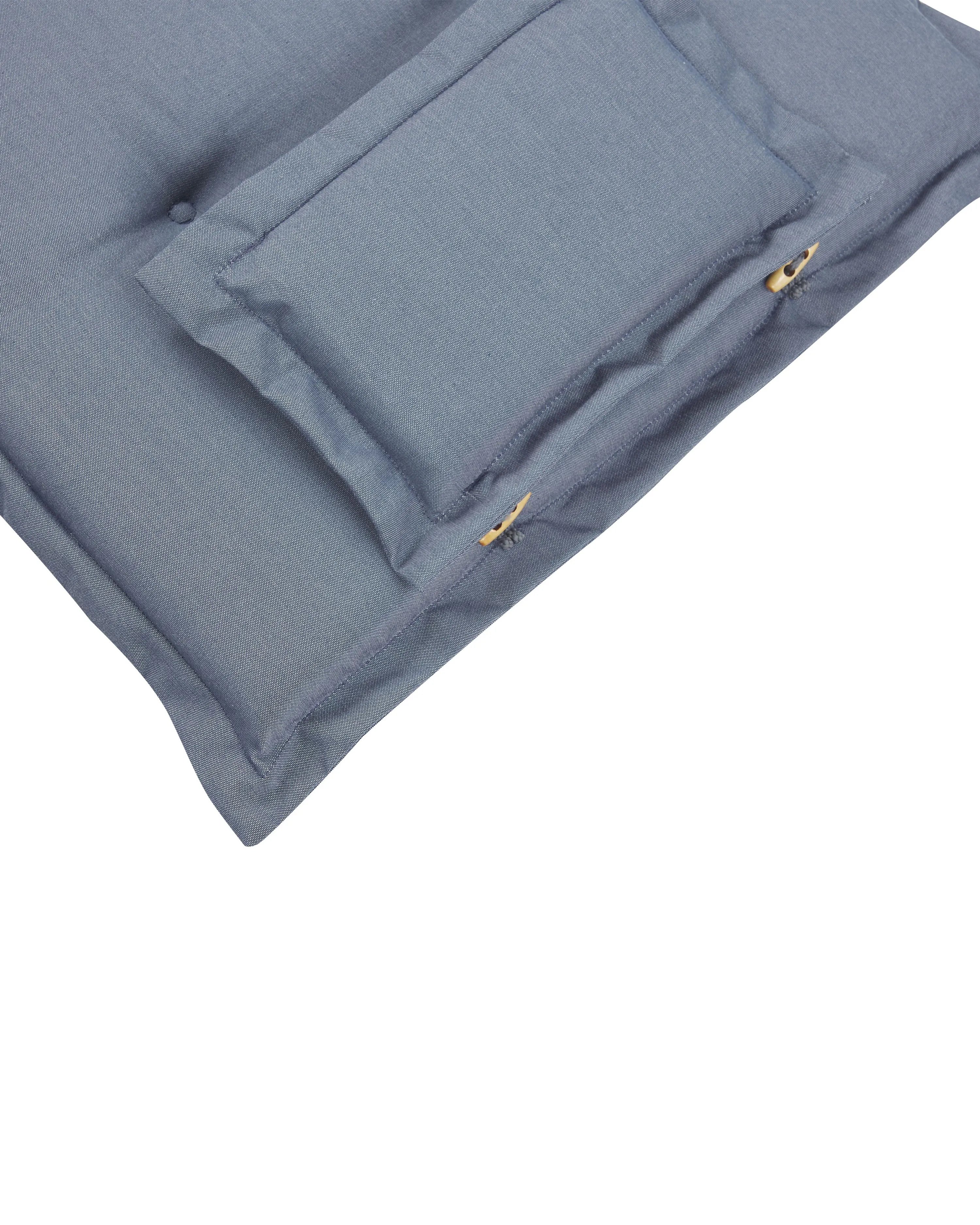 Ensemble de 2 chaises de jardin avec coussins Bois d'acacia Bleu