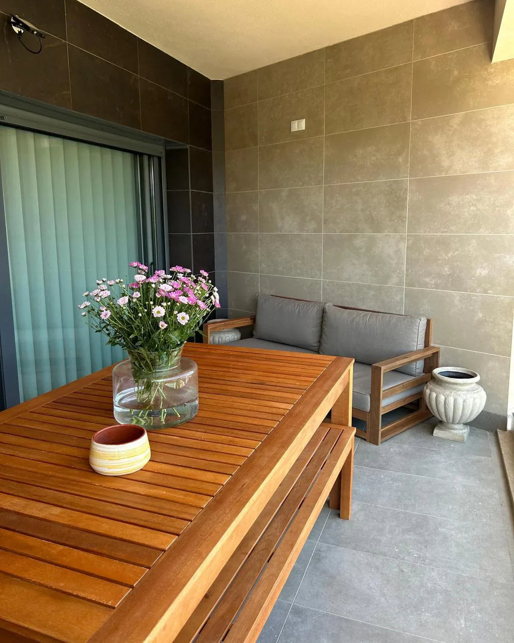 Table de jardin 190 cm 105 cm Bois d'eucalyptus Marron