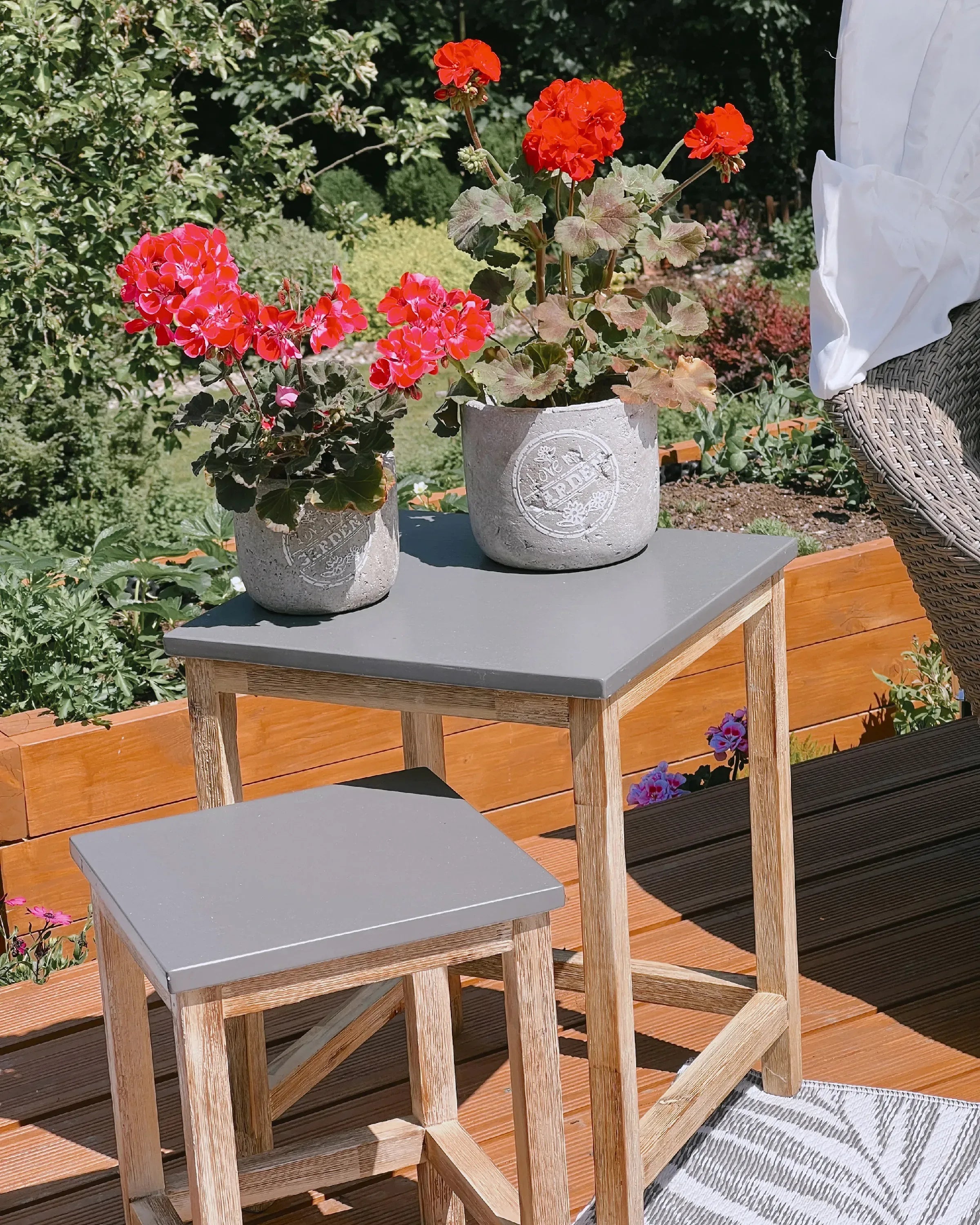 Chaise de jardin Ciment Gris