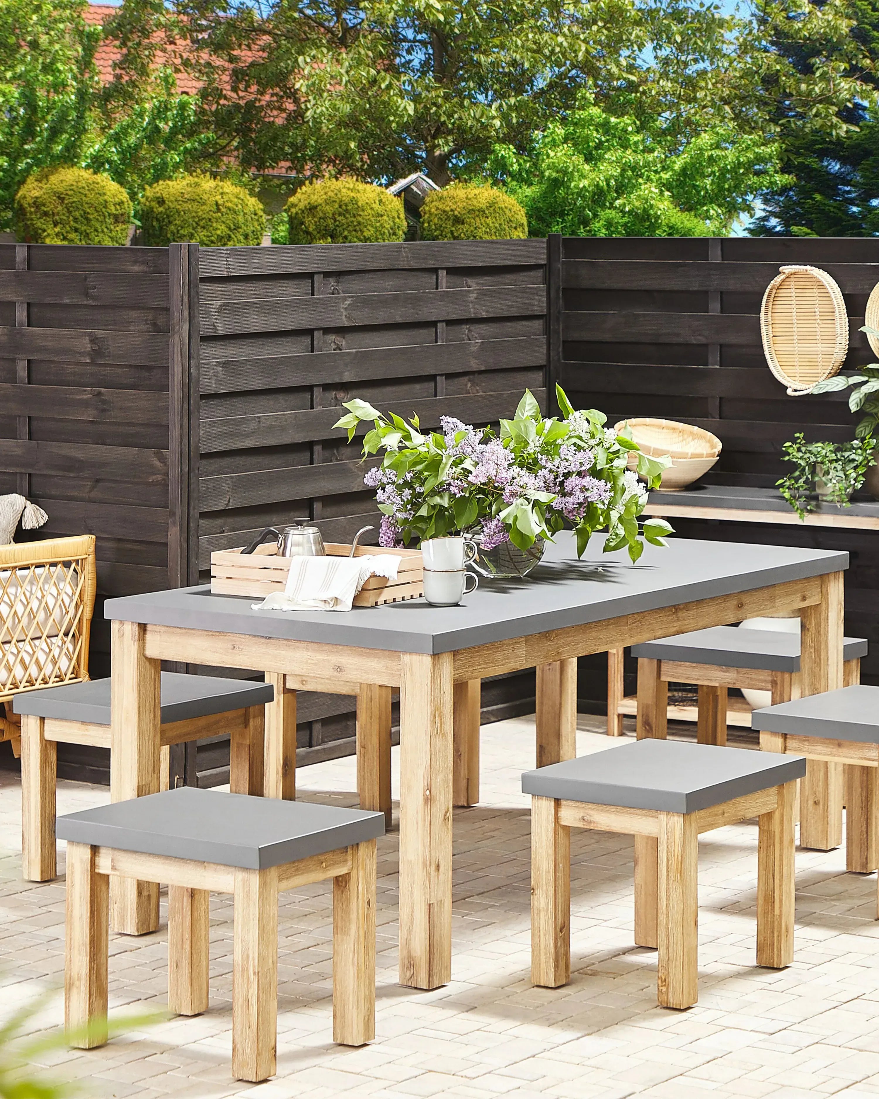 Chaise de jardin Ciment Gris
