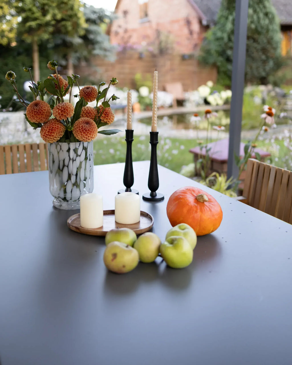 Table de salle à manger de jardin 180 cm 90 cm Ciment Gris