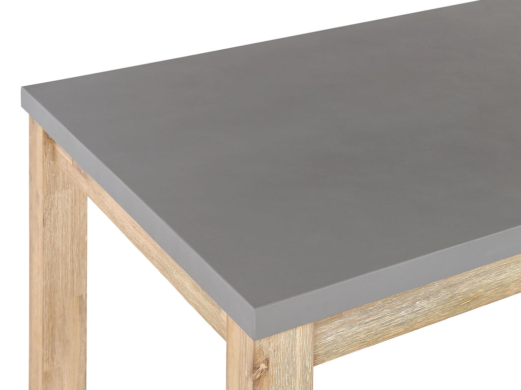 Table de salle à manger de jardin 180 cm 90 cm Ciment Gris