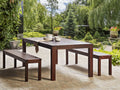 Table de salle à manger de jardin 180 cm 100 cm Bois d'eucalyptus Marron foncé