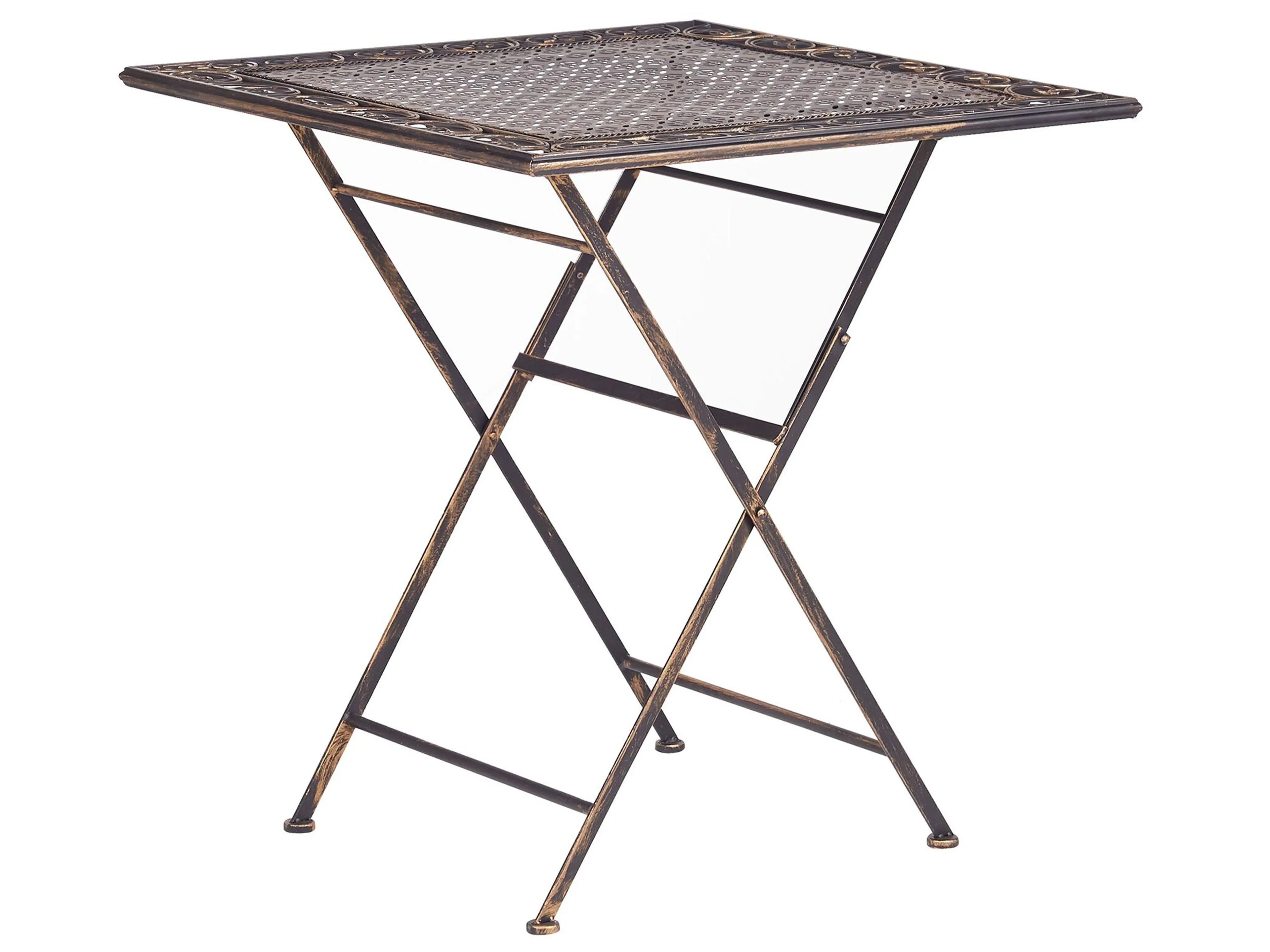 Tavolino Bistrot BORMIO 70 cm 70 cm Metallo Nero