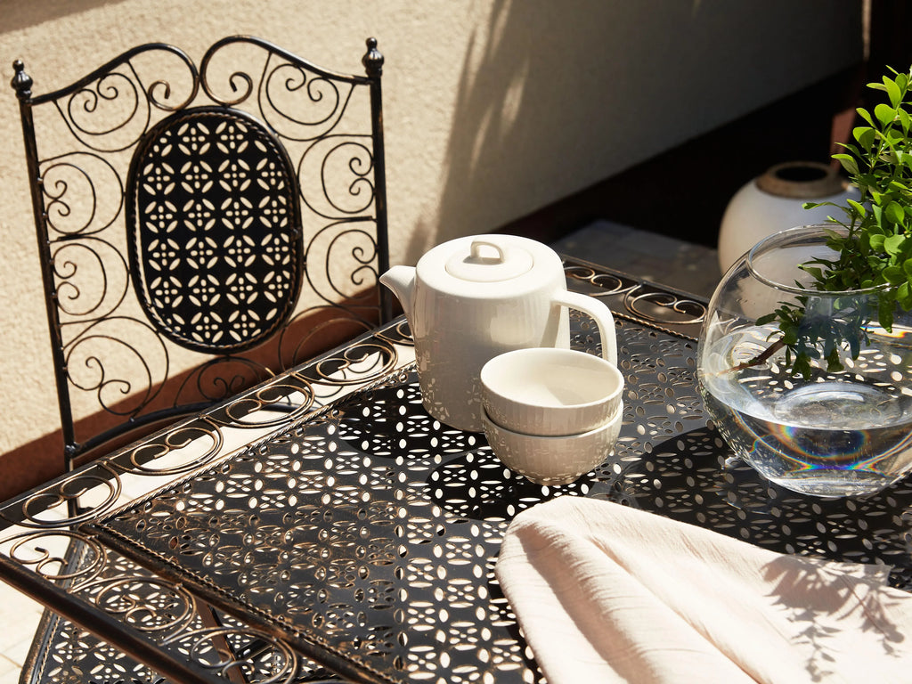 Table Bistrot 70 cm 70 cm Métal Noir