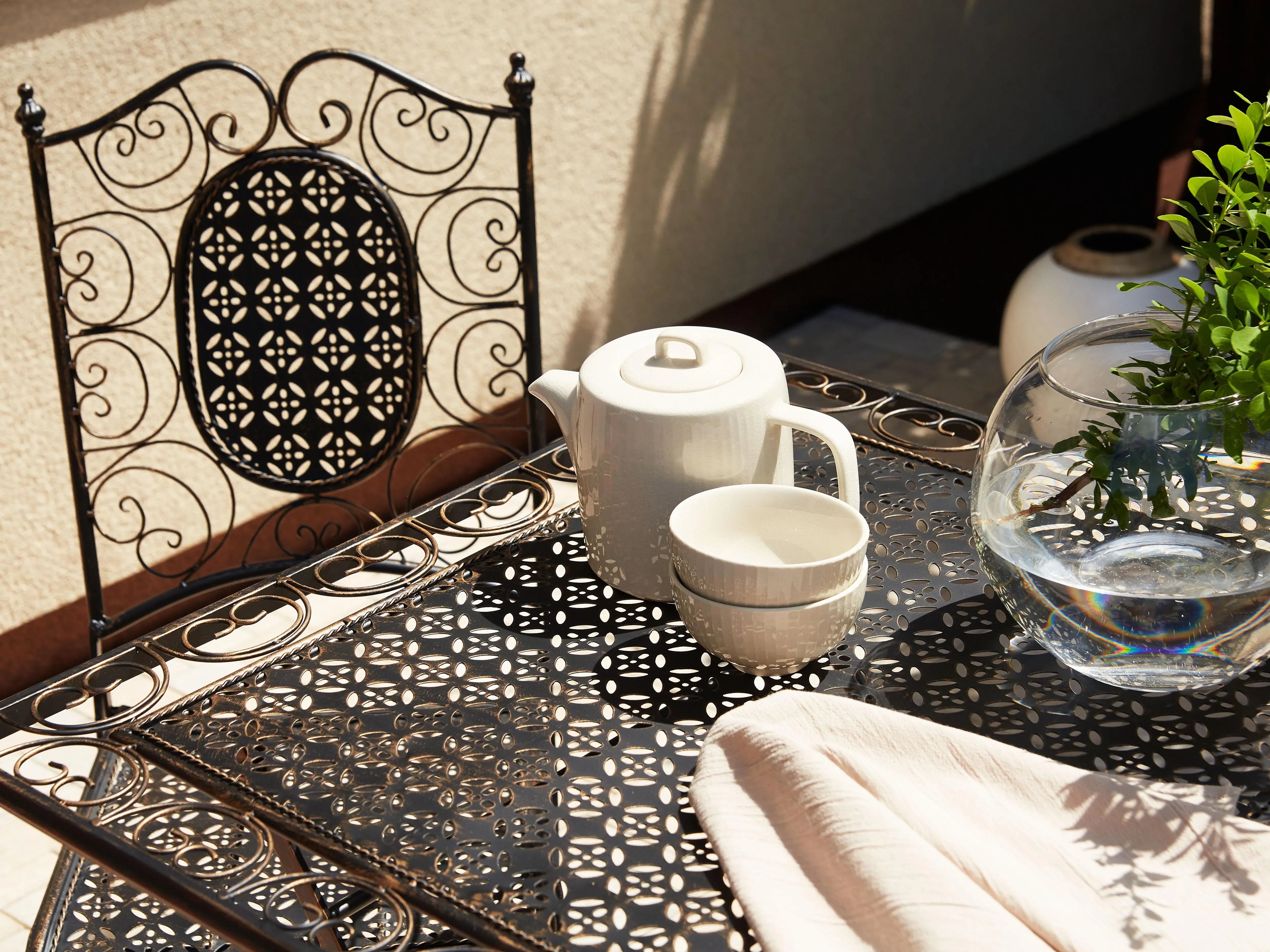 Table Bistrot 70 cm 70 cm Métal Noir