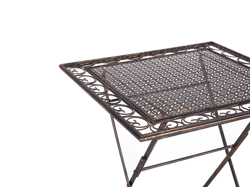 Table Bistrot 70 cm 70 cm Métal Noir