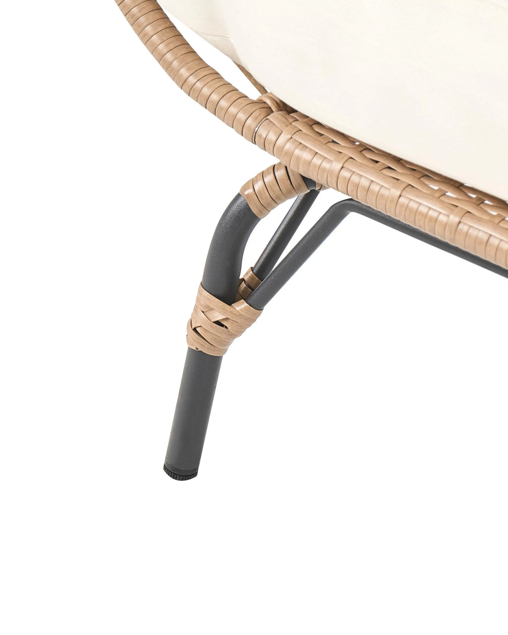 Chaise de jardin en rotin synthétique Beige