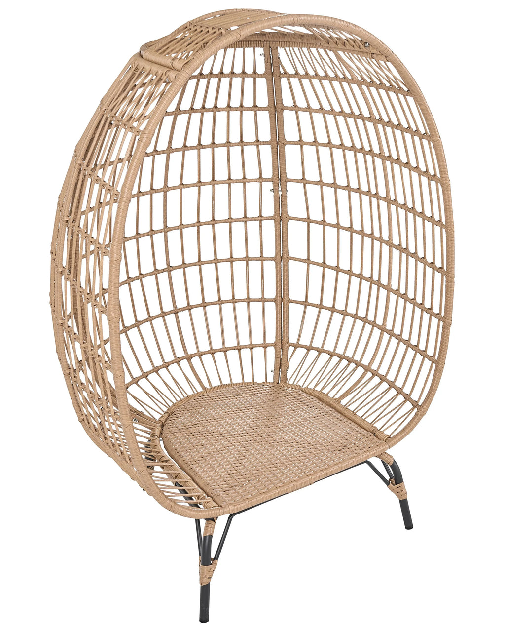 Chaise de jardin en rotin synthétique Beige