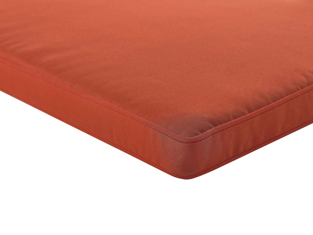 Banc de jardin avec coussin 120 cm avec rangement Bois d'acacia Rouge