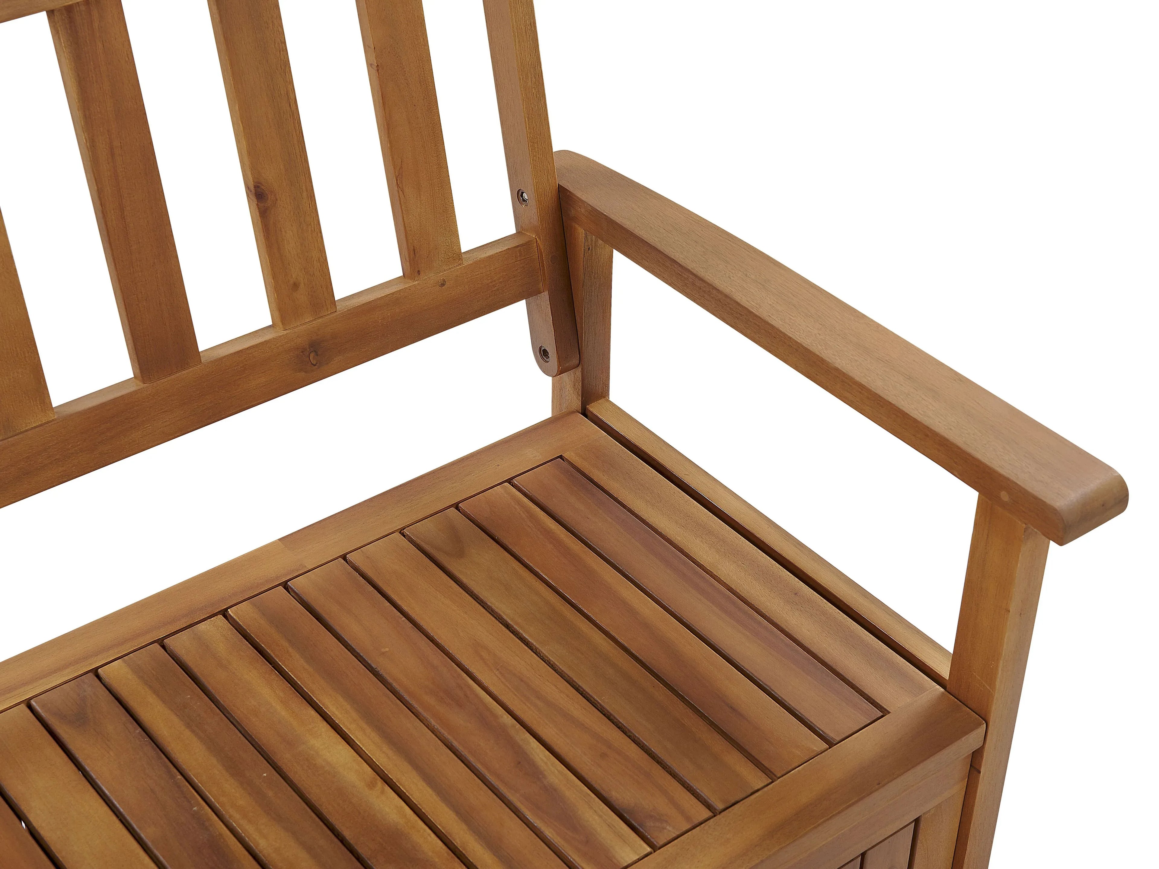 Banc de jardin avec coussin 120 cm avec rangement Bois d'acacia Rouge