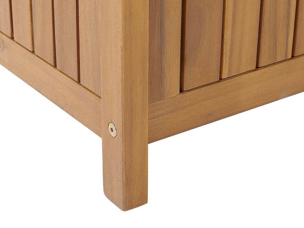 Banc de jardin avec coussin 120 cm avec rangement Bois d'acacia Rouge