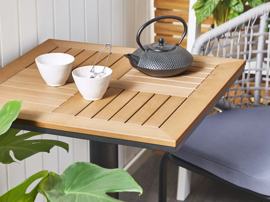 Table Bistrot 60 cm 60 cm Aspect bois Marron