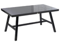 Tavolo da pranzo da giardino CANETTO 150 cm 90 cm Vetro Nero