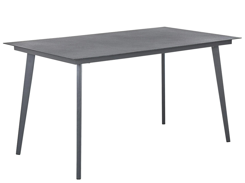 Tavolo da pranzo da giardino MILETO 140 cm 80 cm Vetro Grigio