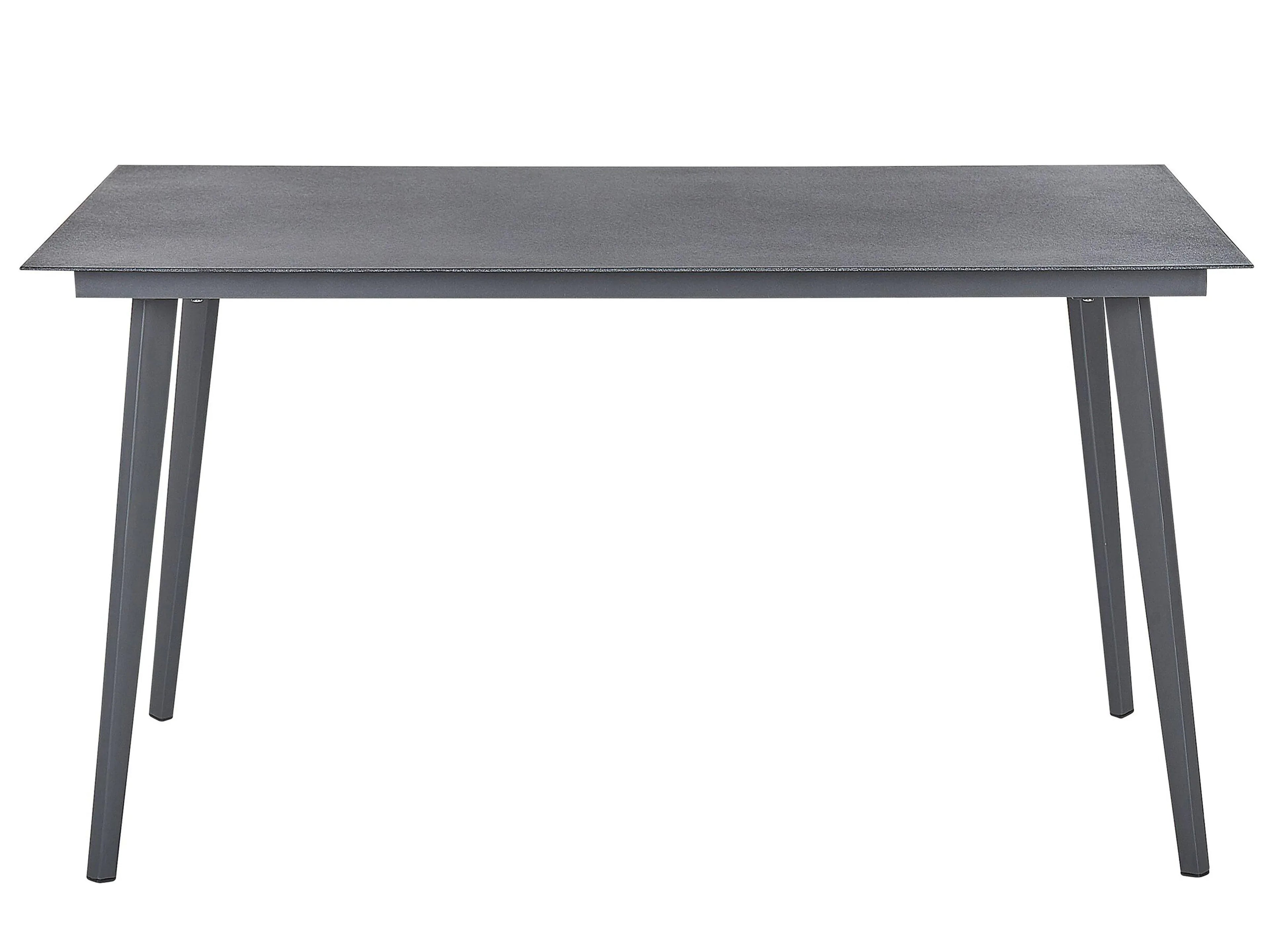 Table de salle à manger de jardin 140 cm 80 cm Verre Gris