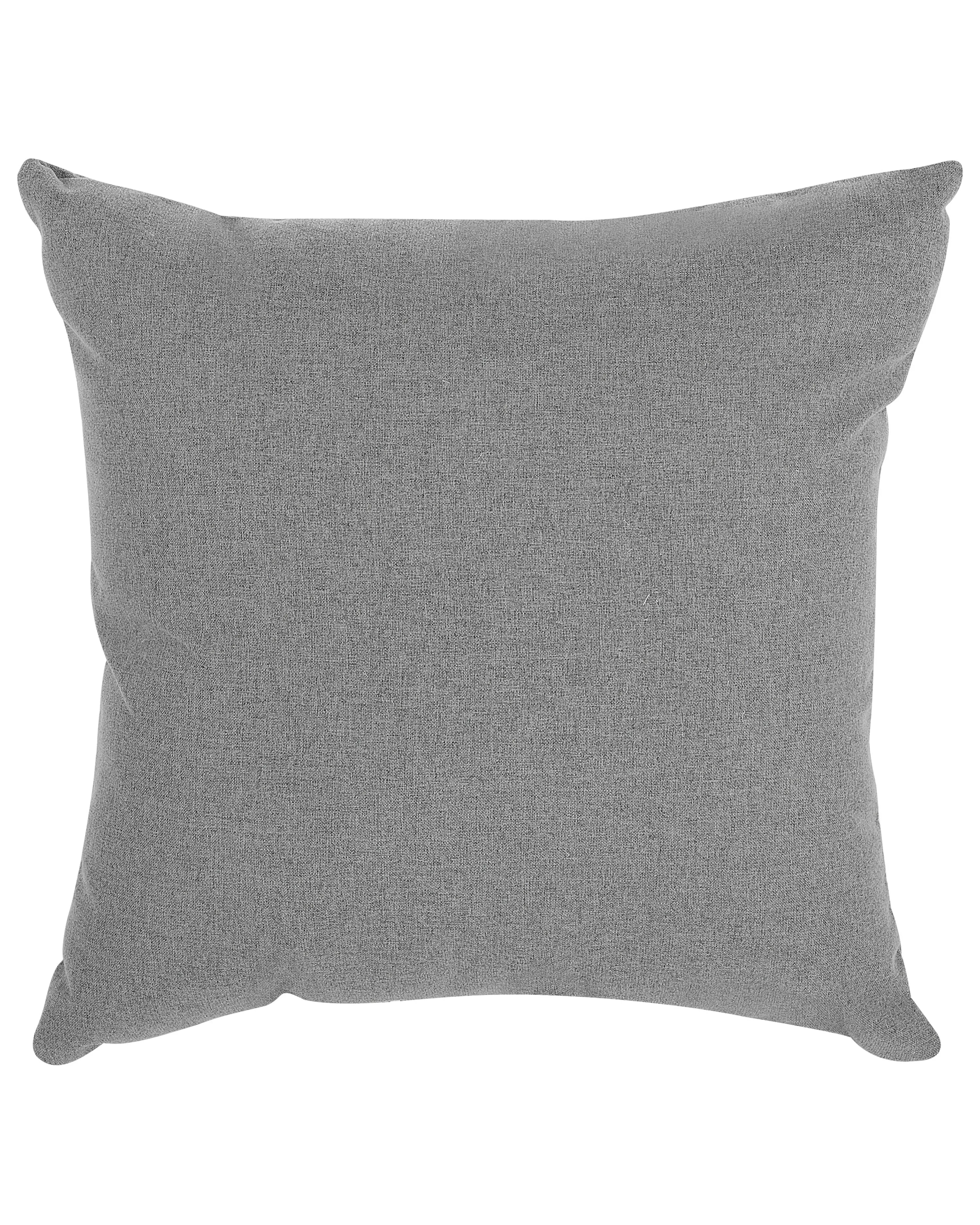 Lot de 2 chaises de jardin avec coussins Métal Gris