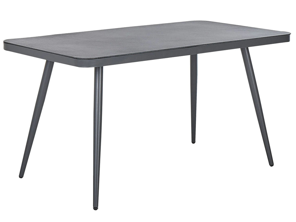 Tavolo da pranzo da giardino LIPARI 140 cm 80 cm Vetro Grigio