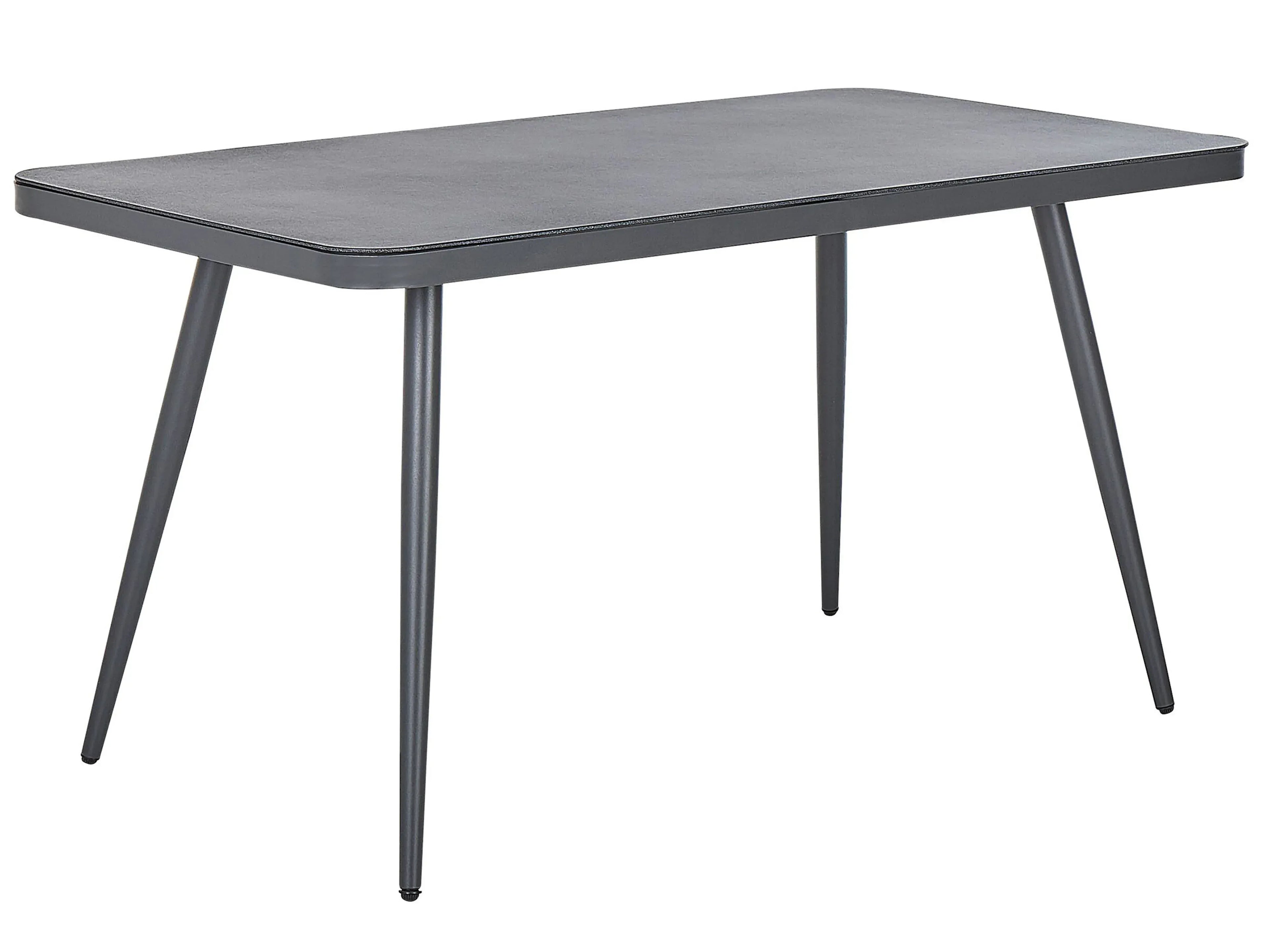 Tavolo da pranzo da giardino LIPARI 140 cm 80 cm Vetro Grigio