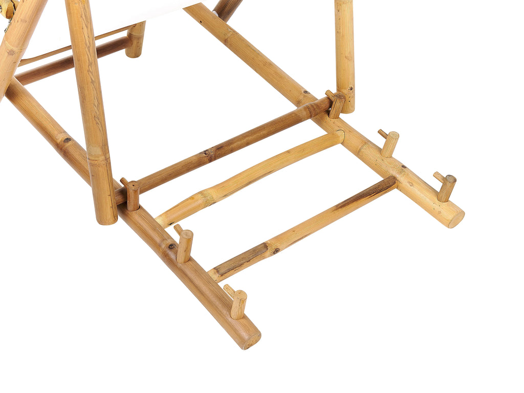 Ensemble de 2 chaises longues pliantes Bamb Beige clair