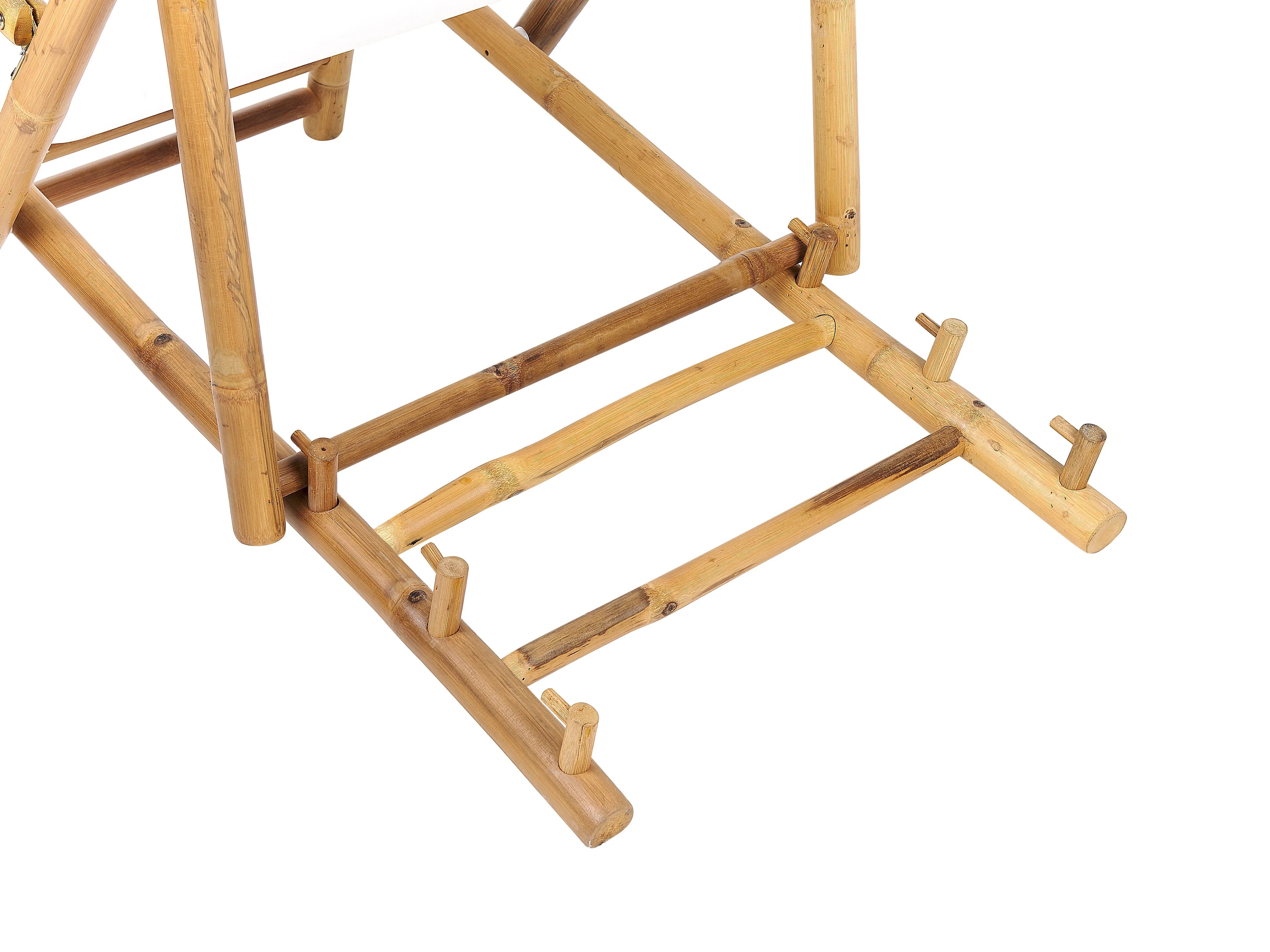 Ensemble de 2 chaises longues pliantes Bamb Beige clair
