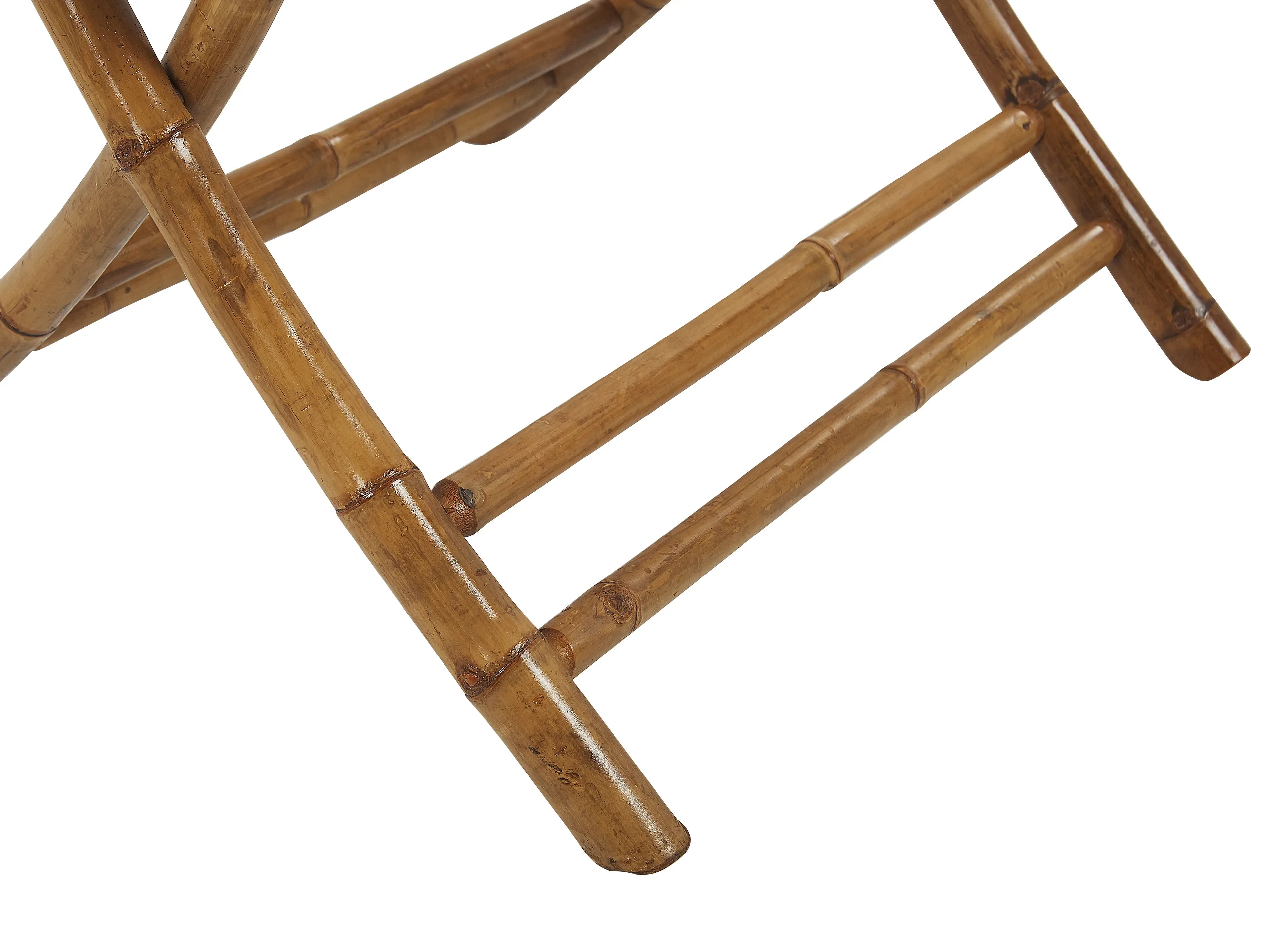 Table bistrot 70 cm x 70 cm bambou marron