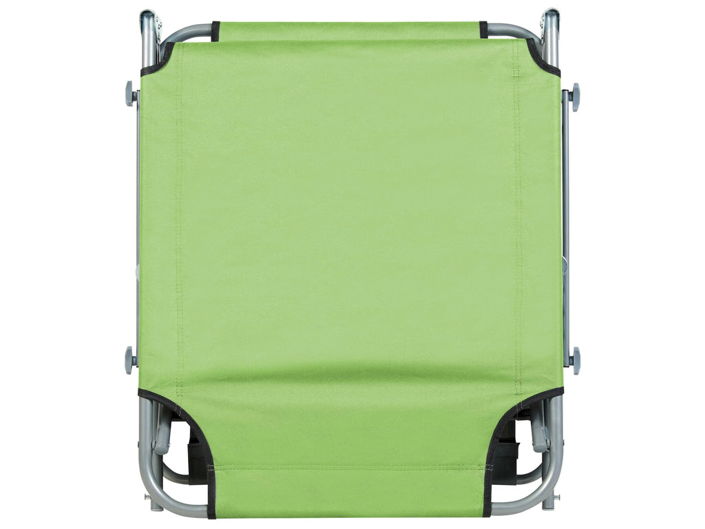 Chaise longue en métal vert lime