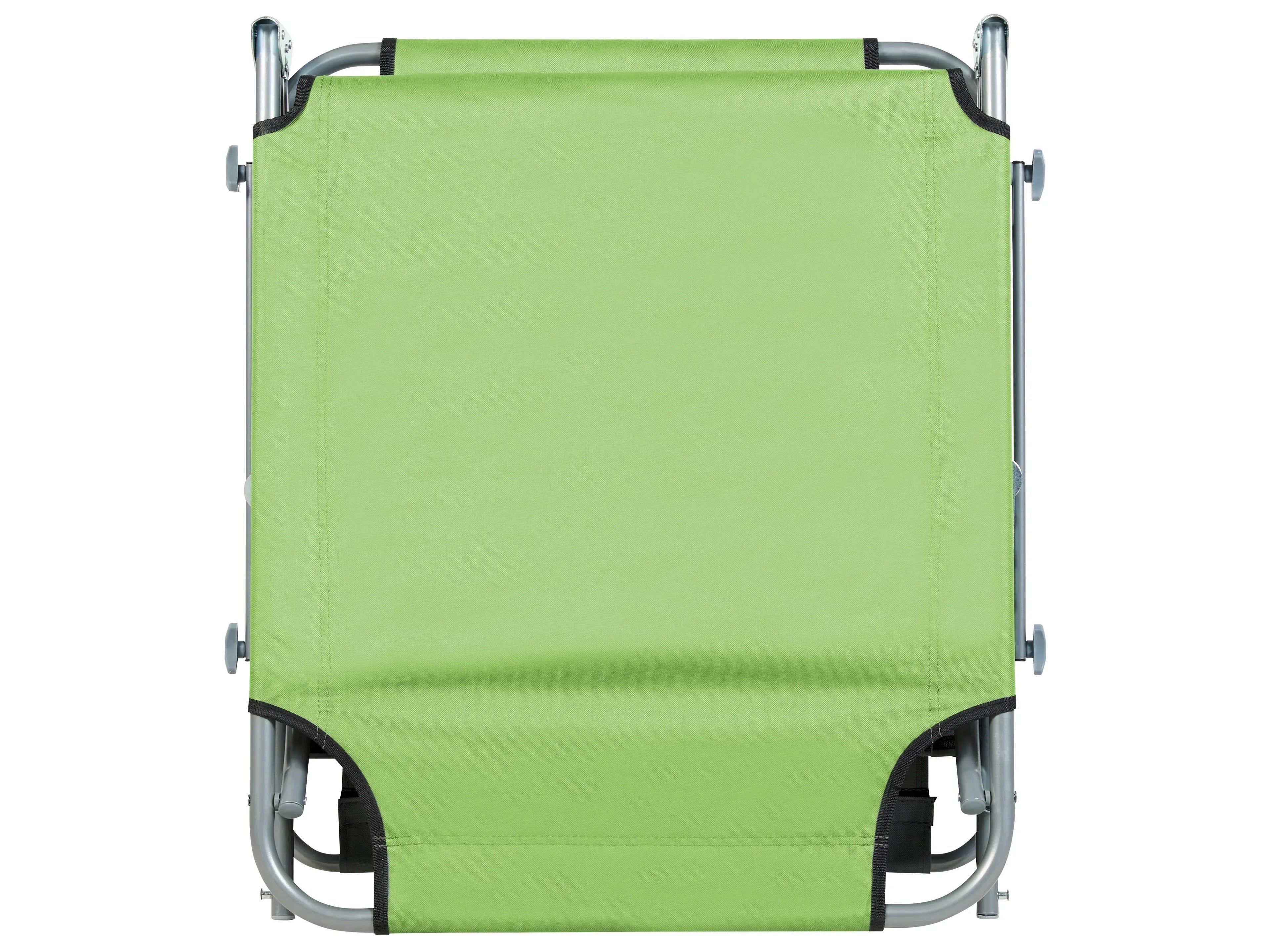 Chaise longue en métal vert lime