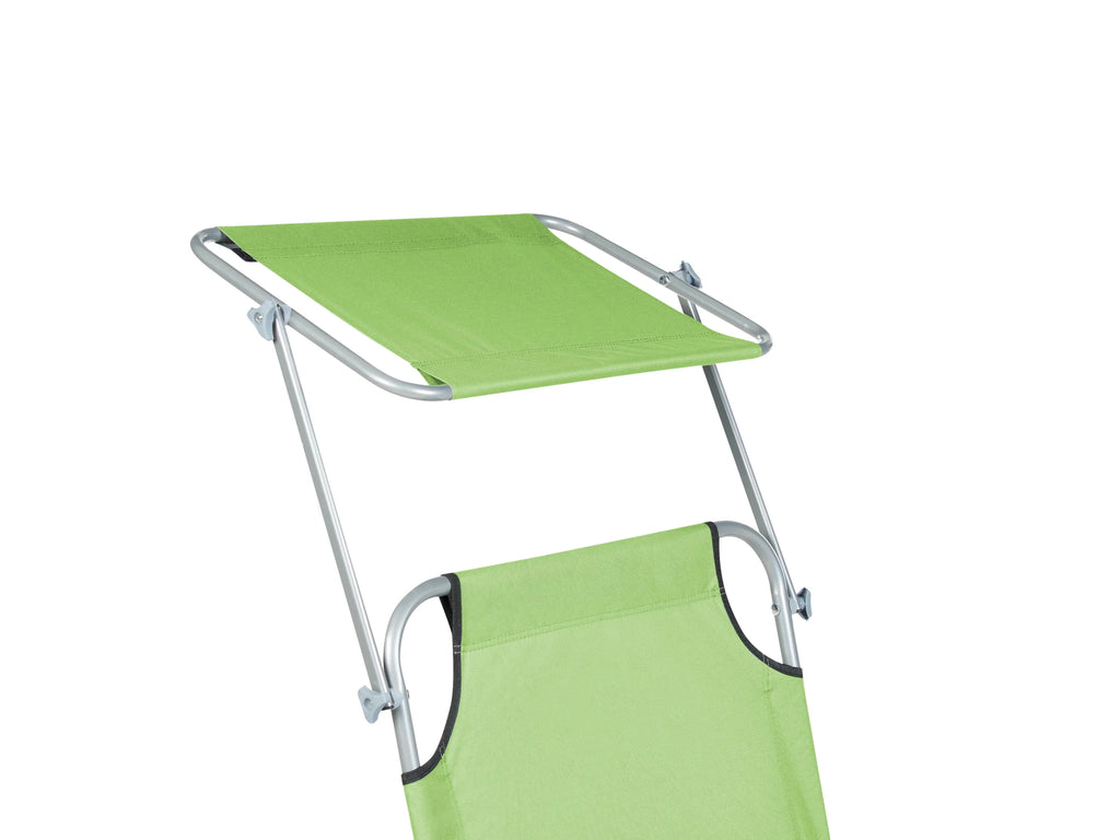 Chaise longue en métal vert lime