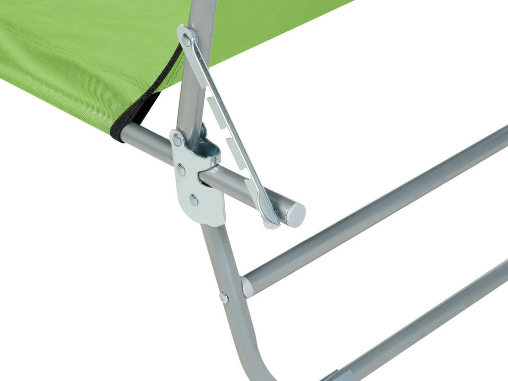 Chaise longue en métal vert lime