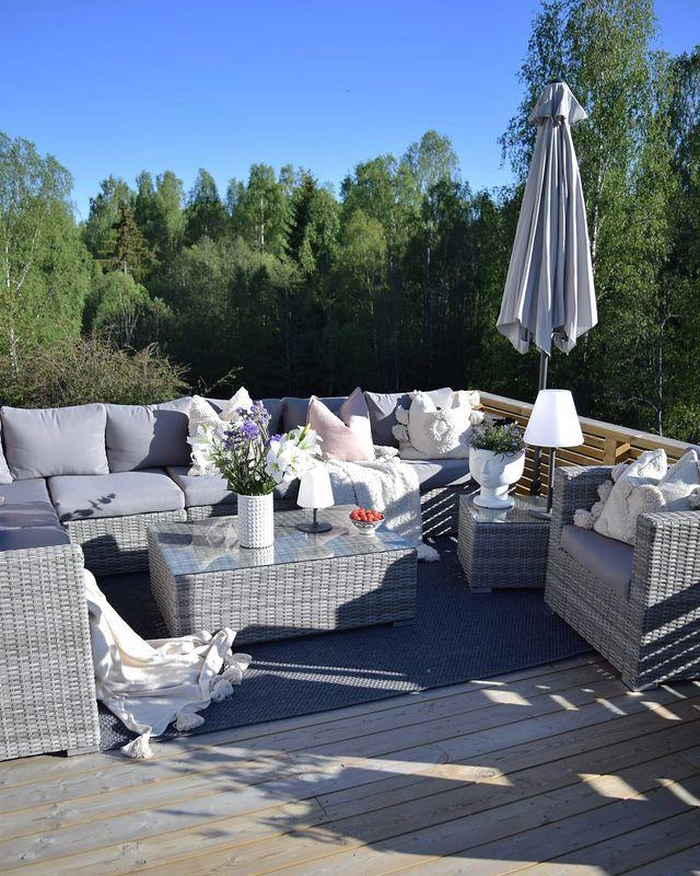 Parasol d'extérieur 270 cm Gris foncé