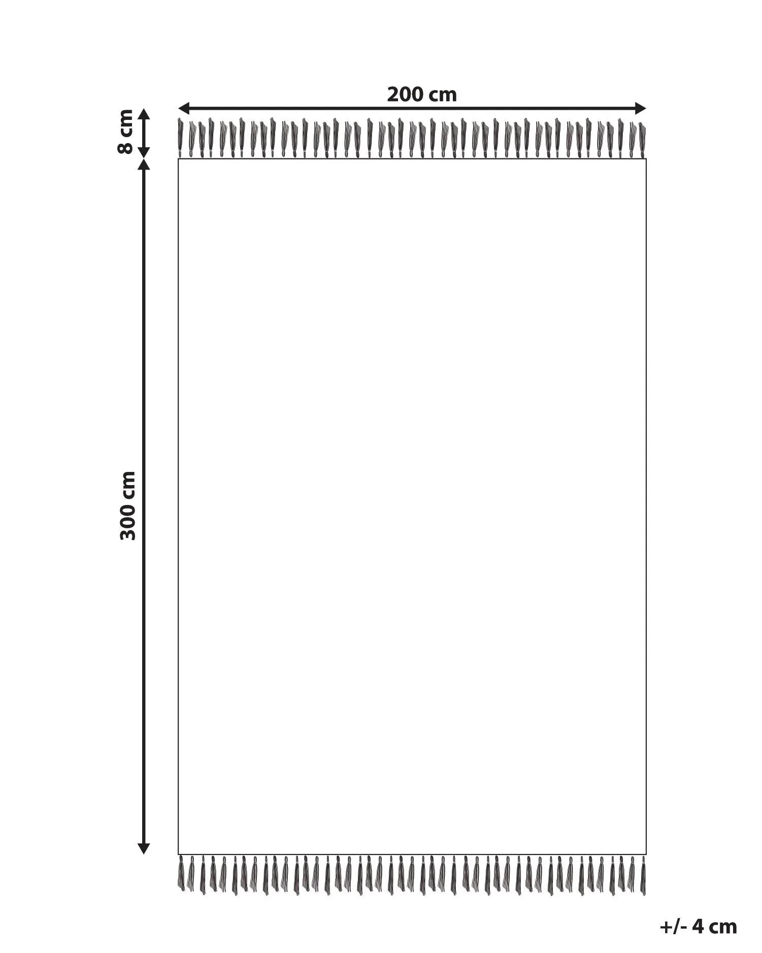 Tapis multicolore 200 x 300 cm Laine