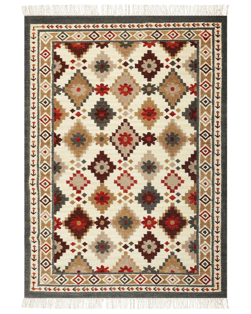 Tappeto GHUKASAVAN Multicolore 200 x 300 cm Lana Kilim