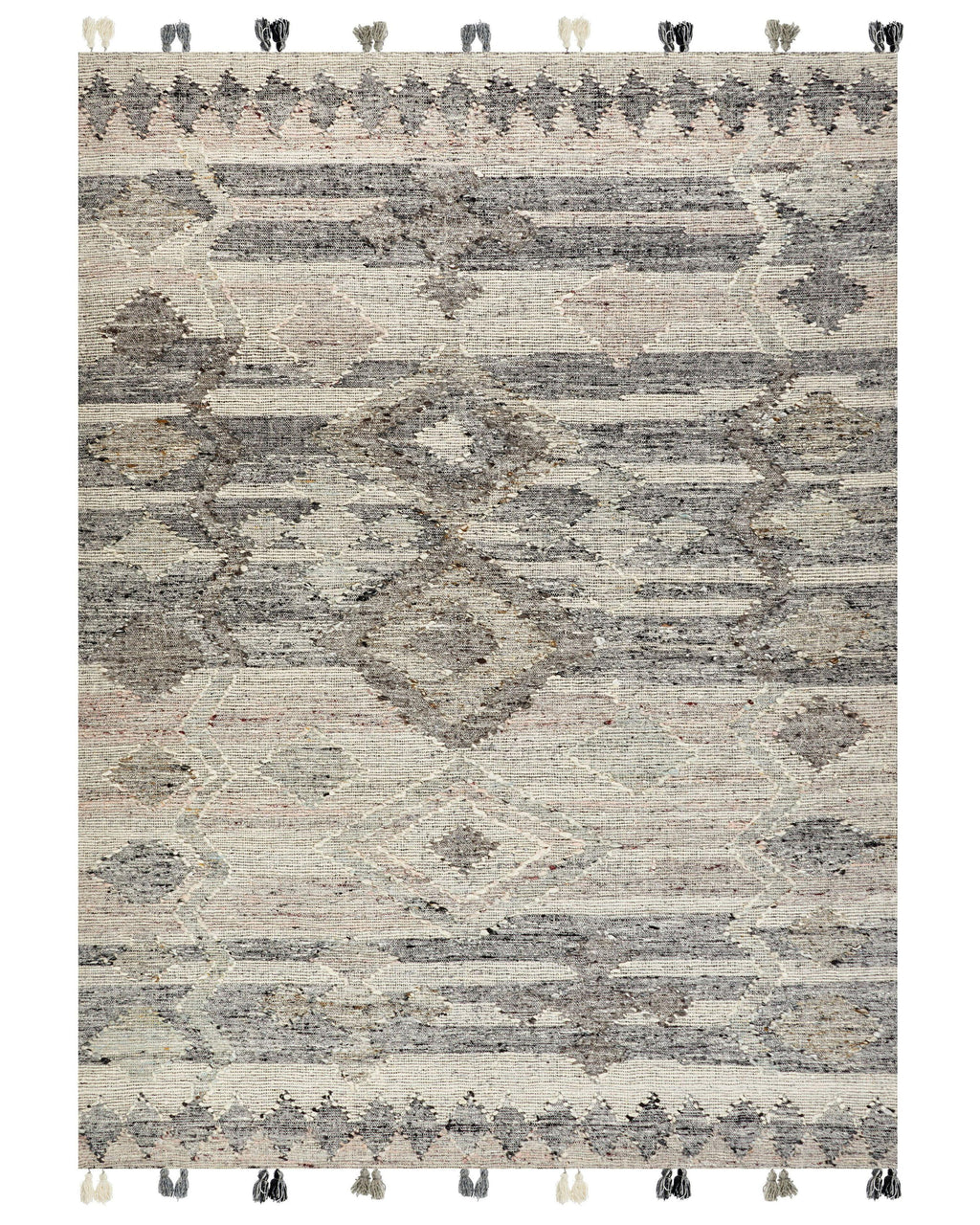 Tappeto ARATASHEN Grigio 160 x 230 cm Lana Kilim