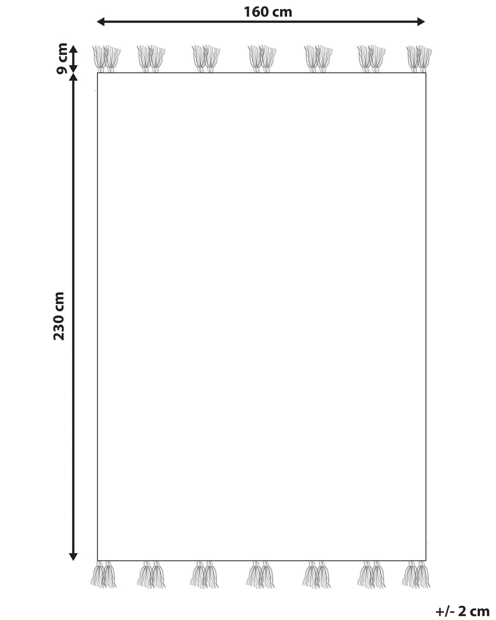 Tapis Gris 160 x 230 cm Laine